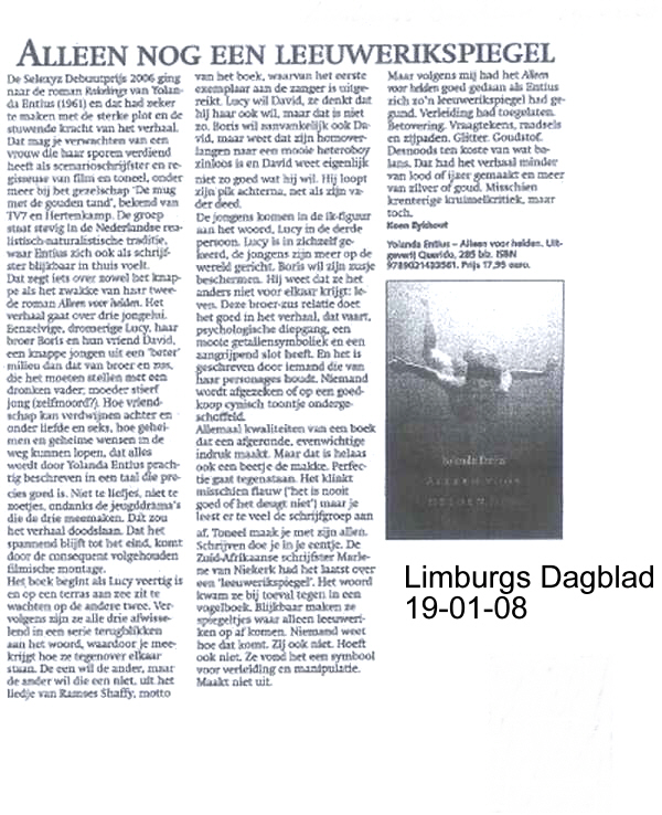 Limburgs Dagblad over Alleen voor helden